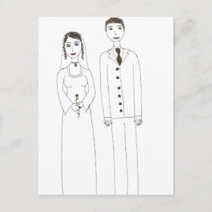 Die klassische Hochzeit Postkarte