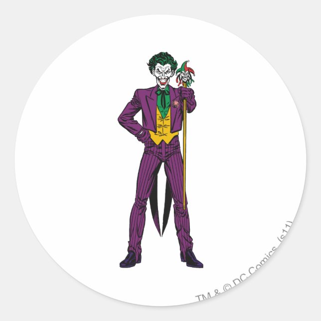 Die klassische Joker Runder Aufkleber (Vorderseite)