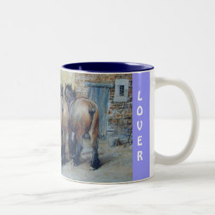 Die klassische Pferdesammlung Zweifarbige Tasse