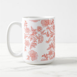 Die klassische Toile-Blumen-Kaffeetasse Kaffeetasse
