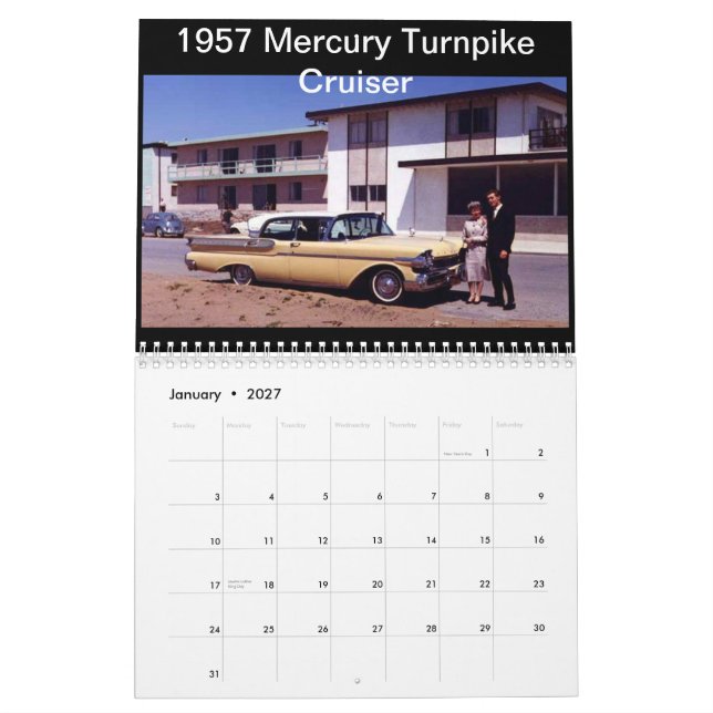 Die klassischen Autos alten Kalenders Detroits Kalender (Jan 2027)