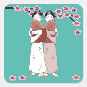 Die Klatschen Quadratischer Aufkleber