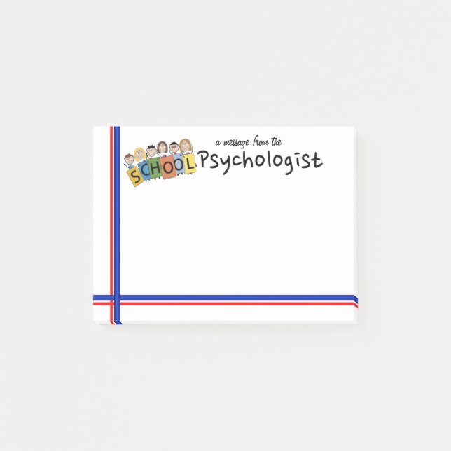 Die klebrigen Anmerkungen des SCHULEpsychologen Post-it Klebezettel (Vorderseite)