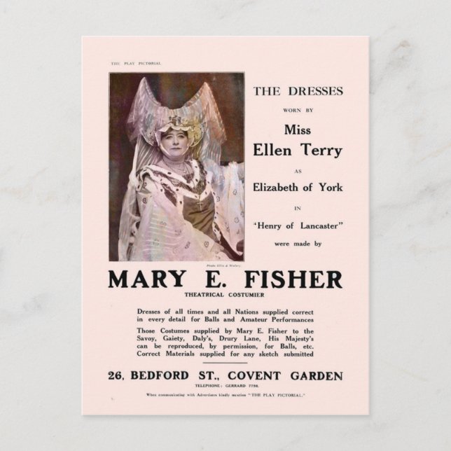 Die Kleider von Ellen Terry Postcard Postkarte (Vorderseite)