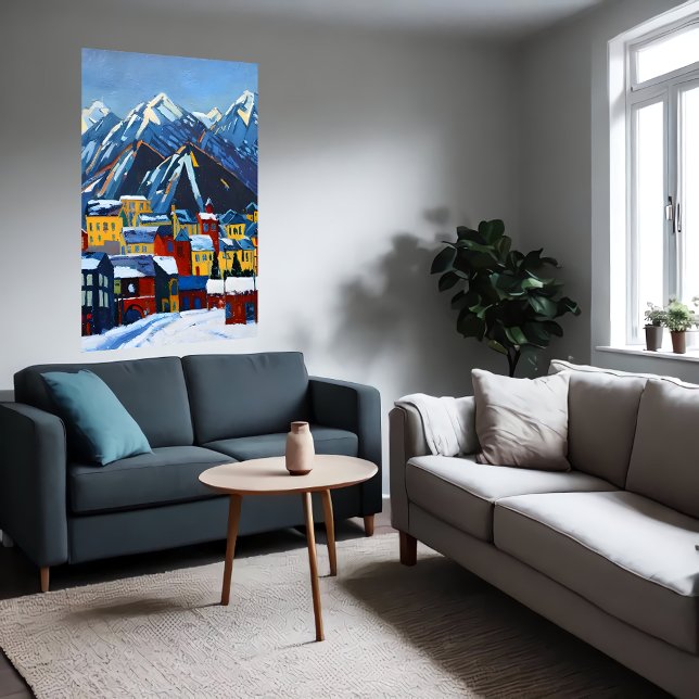 Die kleine amerikanische Stadt im Gebirge | Art de Poster (Von Creator hochgeladen)