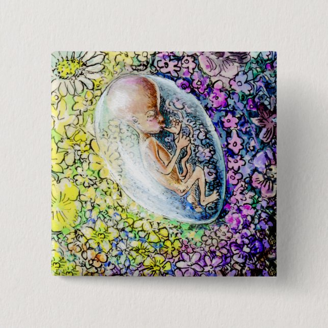 Die kleine Blume - Details Button (Vorderseite)