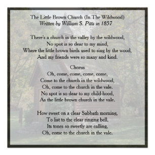 Die Kleine Braune Kirche (Wildwood) Christliches K Poster