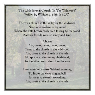 Die Kleine Braune Kirche (Wildwood) Christliches K Poster
