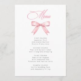 Die kleine Coquette ist unterwegs mit der Pink Bow Menükarte