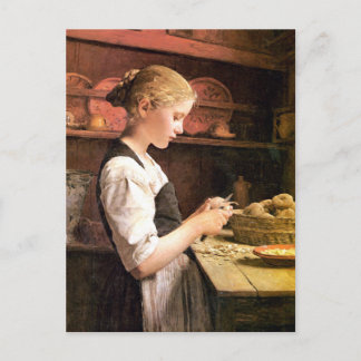 Die kleine elschälerin postkarte