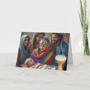 Die kleine Gay Drummer Boy LGBTQIA+ Weihnachtskart Karte