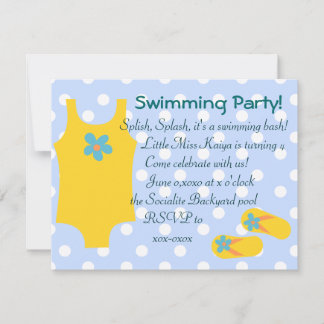 Die kleine gelbe Swimsiut Einladung