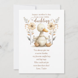 Die kleine Grußkarte der ersten Mutter mit dem Duc Einladung