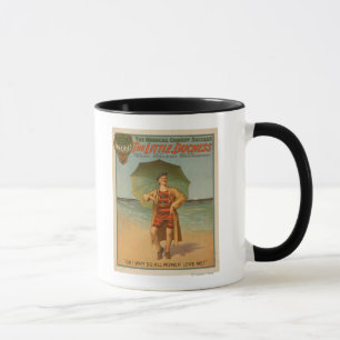 "Die kleine Herzogin" Mann auf Strand-Musical Tasse