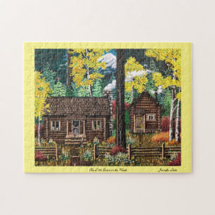 Die kleine Hütte im Waldpuzzle Puzzle