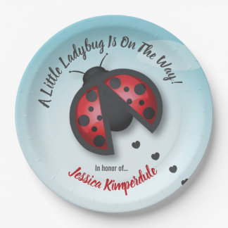 Die kleine Ladybug aus Blauer und Rotem Himmel ist Pappteller