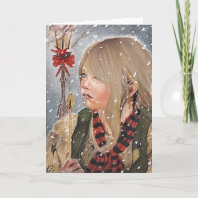 Die kleine Match Girl Card Feiertagskarte (Vorderseite)