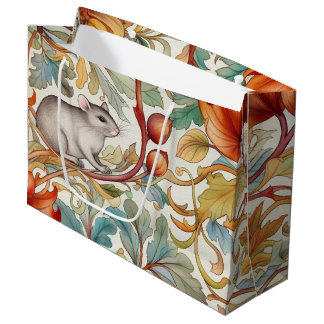 Die kleine Maus auf den Blätter Große Geschenktüte