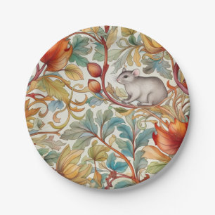 Die kleine Maus auf den Blättern Pappteller