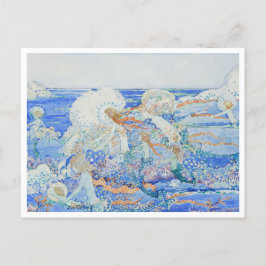 Die kleine Meerjungfrau - Meerjungfrauen spielen i Postkarte