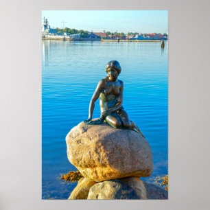 Die Kleine Meerjungfrau Skulptur, Kopenhagen, Däne Poster