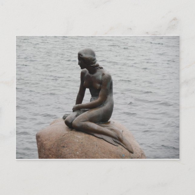 Die kleine Meerjungstatue Kopenhagen Dänemark Postkarte (Vorderseite)