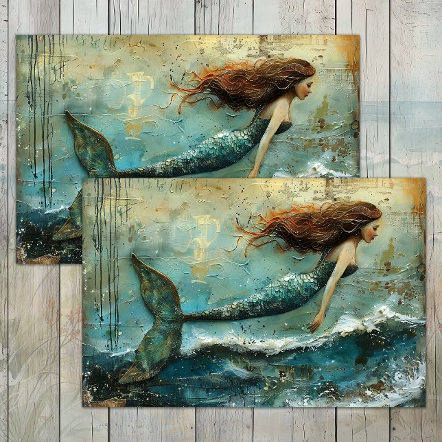 DIE KLEINE MERMAID DECOUPAITE SEIDENPAPIER (THE LITTLE MERMAID DECOUPAGE TISSUE PAPER)