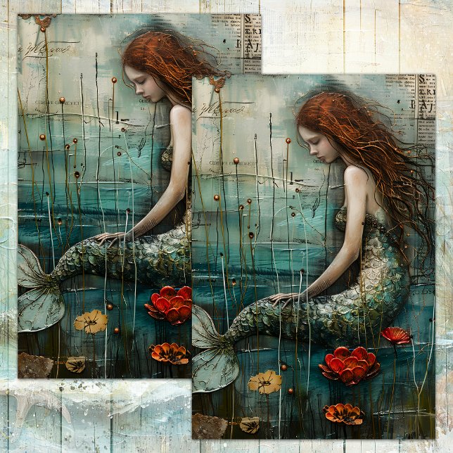 DIE KLEINE MERMAID DECOUPAITE SEIDENPAPIER (THE LITTLE MERMAID DECOUPAGE TISSUE PAPER)