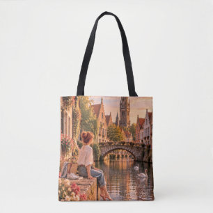 Die kleine Reisende Brügge Märchen-Schultertasche