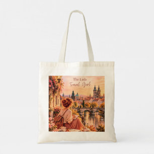 Die kleine Reisende Prag Goldene Stunde Canvas Tragetasche