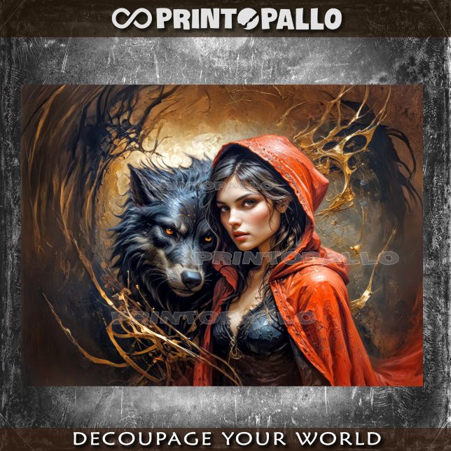 Die kleine rote Motorhaube Liebe den Wolf! Seidenpapier (Von Creator hochgeladen)