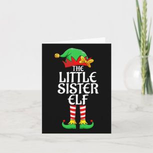 Die kleine Schwester Elf Xmas passt zu Weihnachten Karte