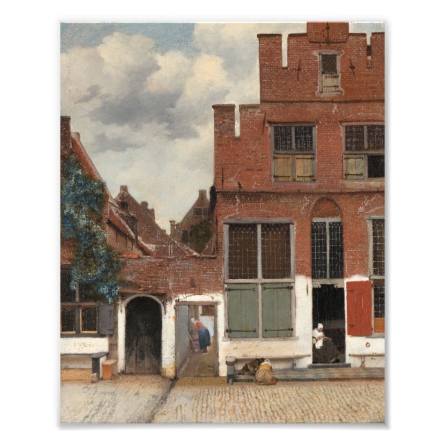 Die kleine Straße von Johannes Vermeer Fotodruck (Vorne)