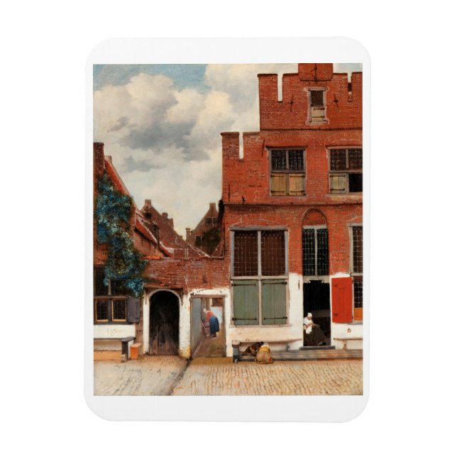 "DIE KLEINE STRASSE" VON JOHANNES VERMEER MAGNET (Vertikal)
