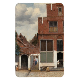 Die kleine Straße von Johannes Vermeer Magnet