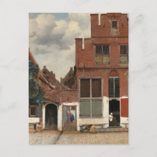 Die kleine Straße von Johannes Vermeer Postkarte