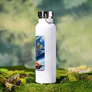Die kleine Wasserflasche mit dem Kopf Trinkflasche