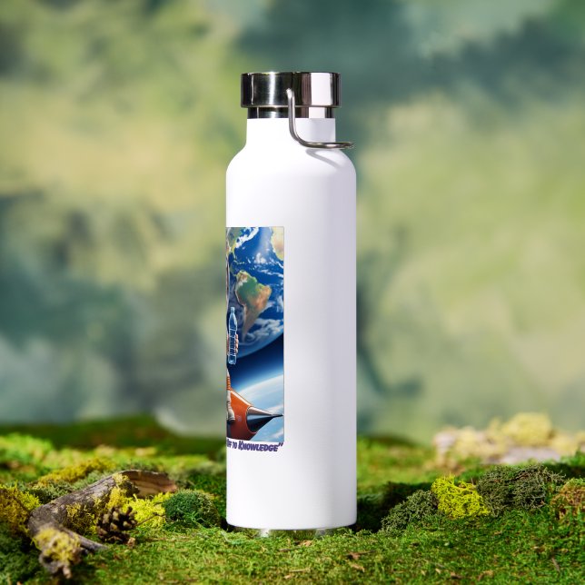 Die kleine Wasserflasche mit dem Kopf Trinkflasche (Außenbereich)