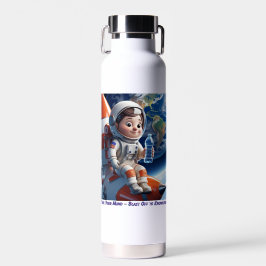 Die kleine Wasserflasche mit dem Kopf Trinkflasche