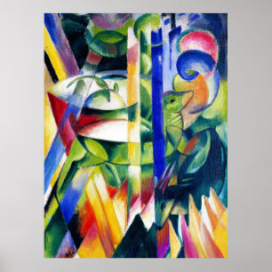 Die kleinen Bergziegen von Franz Marc Poster
