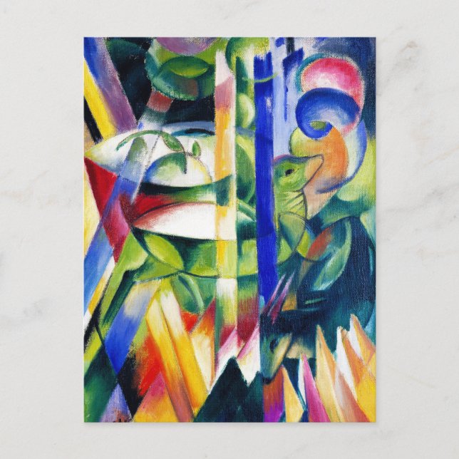 Die kleinen Bergziegen von Franz Marc Postkarte (Vorderseite)