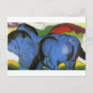 Die kleinen blauen Pferde von Franz Marc Postkarte