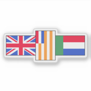 Die kleinen Flaggen der südafrikanischen Flagge, A Aufkleber