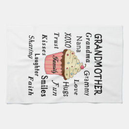 Die kleinen Kuchen der Großmutter für Großmütter Küchentuch