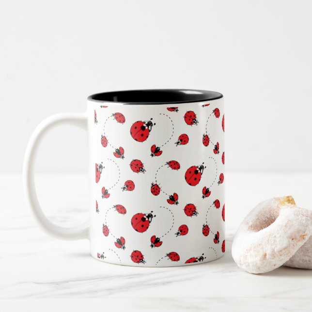 Die kleinen Ladybugs Zweifarbige Tasse (Mit Donut)