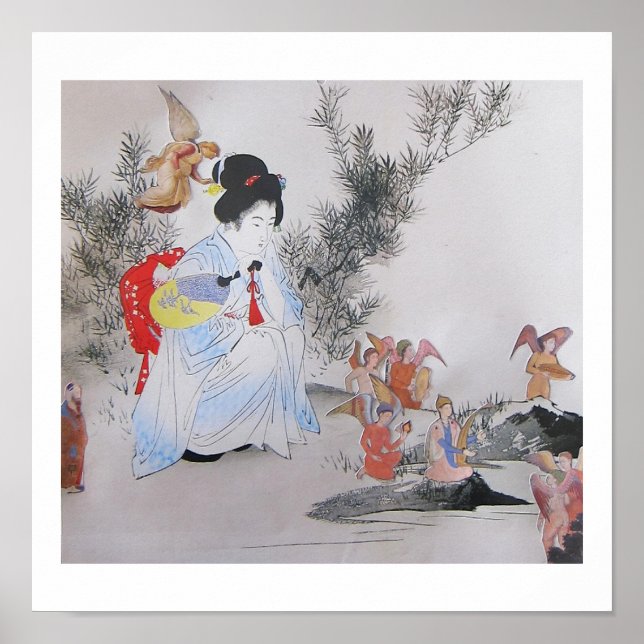 Die kleinen Leute - Collage-Kunst Poster (Vorne)