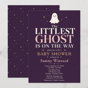 Die kleinste Halloween-Geister-Baby-Party Einladung