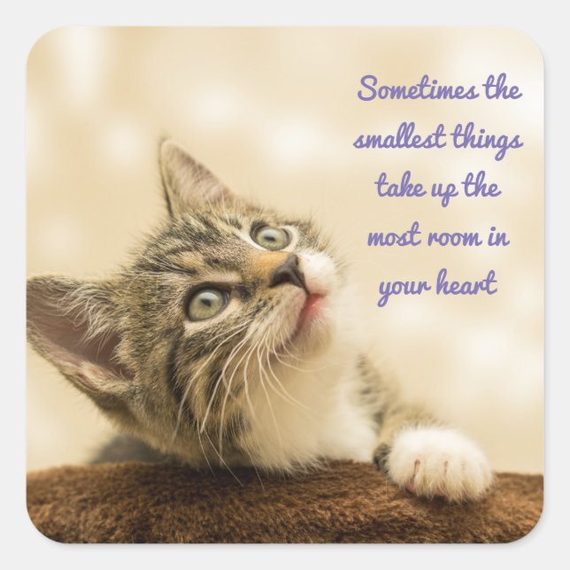 Die kleinsten Dinge Quadratischer Aufkleber (Vorderseite)