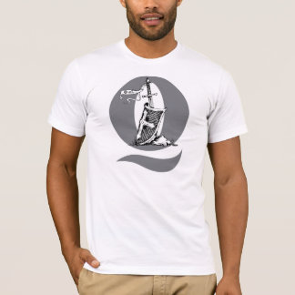 Die Klinge u. Schild-Fliegen-Fahnen-Shirt T-Shirt