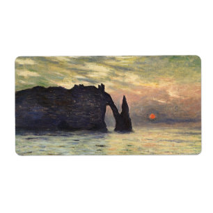 Die Klippe, Etretat, Sonnenuntergang von Claude Mo